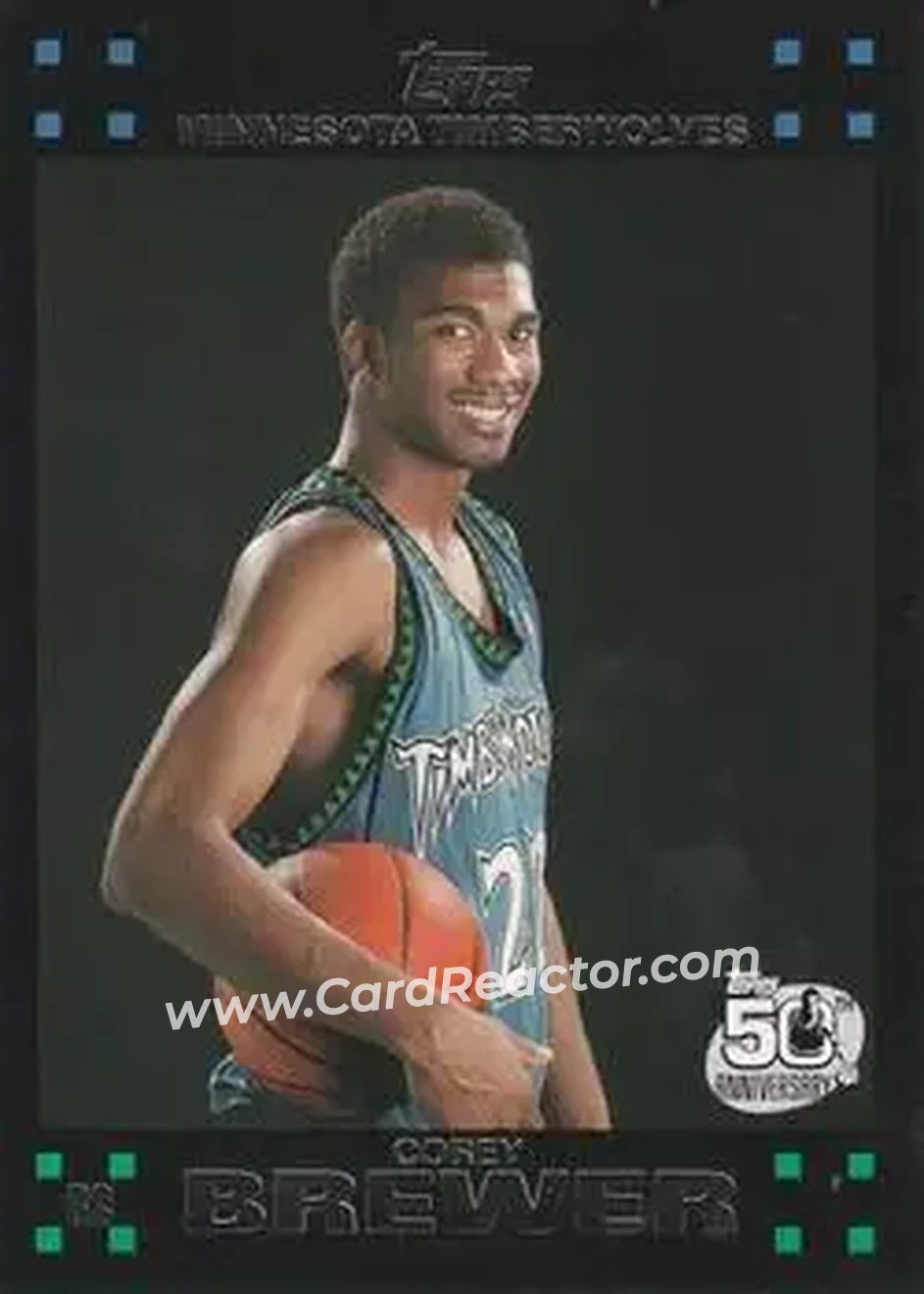 2007-08 Topps #117 - Corey Brewer - Minnesota Timberwolves - Front
