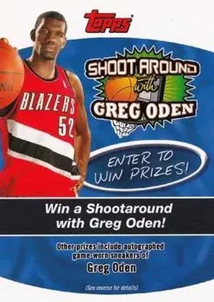 2007-08 Topps #NNO - Greg Oden - Portland Trail Blazers