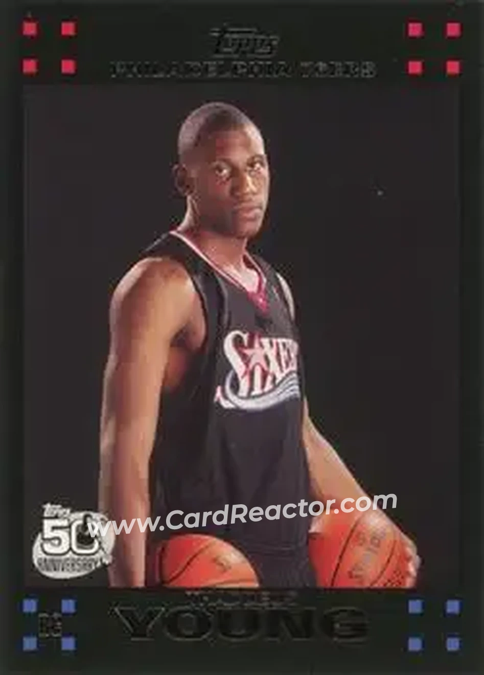 2007-08 Topps #122 - Thaddeus Young - Philadelphia 76ers - Front