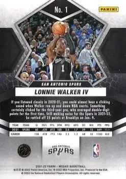 Back of Lonnie Walker IV