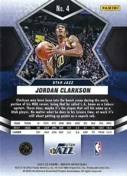 Back of Jordan Clarkson