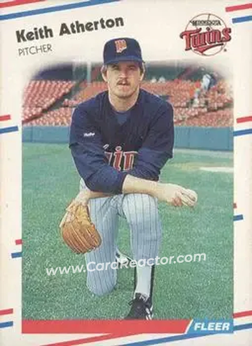 1988 Fleer #1 - Keith Atherton - Minnesota Twins - Front