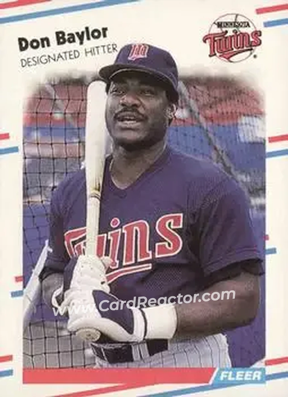 1988 Fleer #2 - Don Baylor - Minnesota Twins - Front 1988 Fleer #2 - Don Baylor - Minnesota Twins - Front