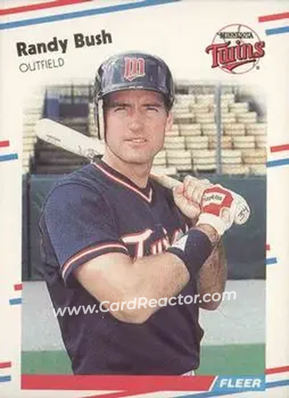 1988 Fleer #6 - Randy Bush - Minnesota Twins - Front