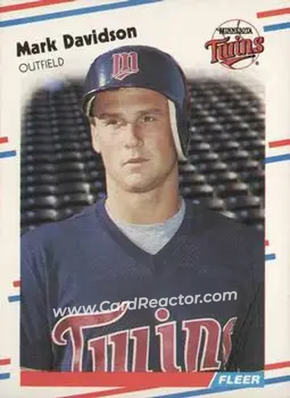 1988 Fleer #8 - Mark Davidson - Minnesota Twins - Front 1988 Fleer #8 - Mark Davidson - Minnesota Twins - Front