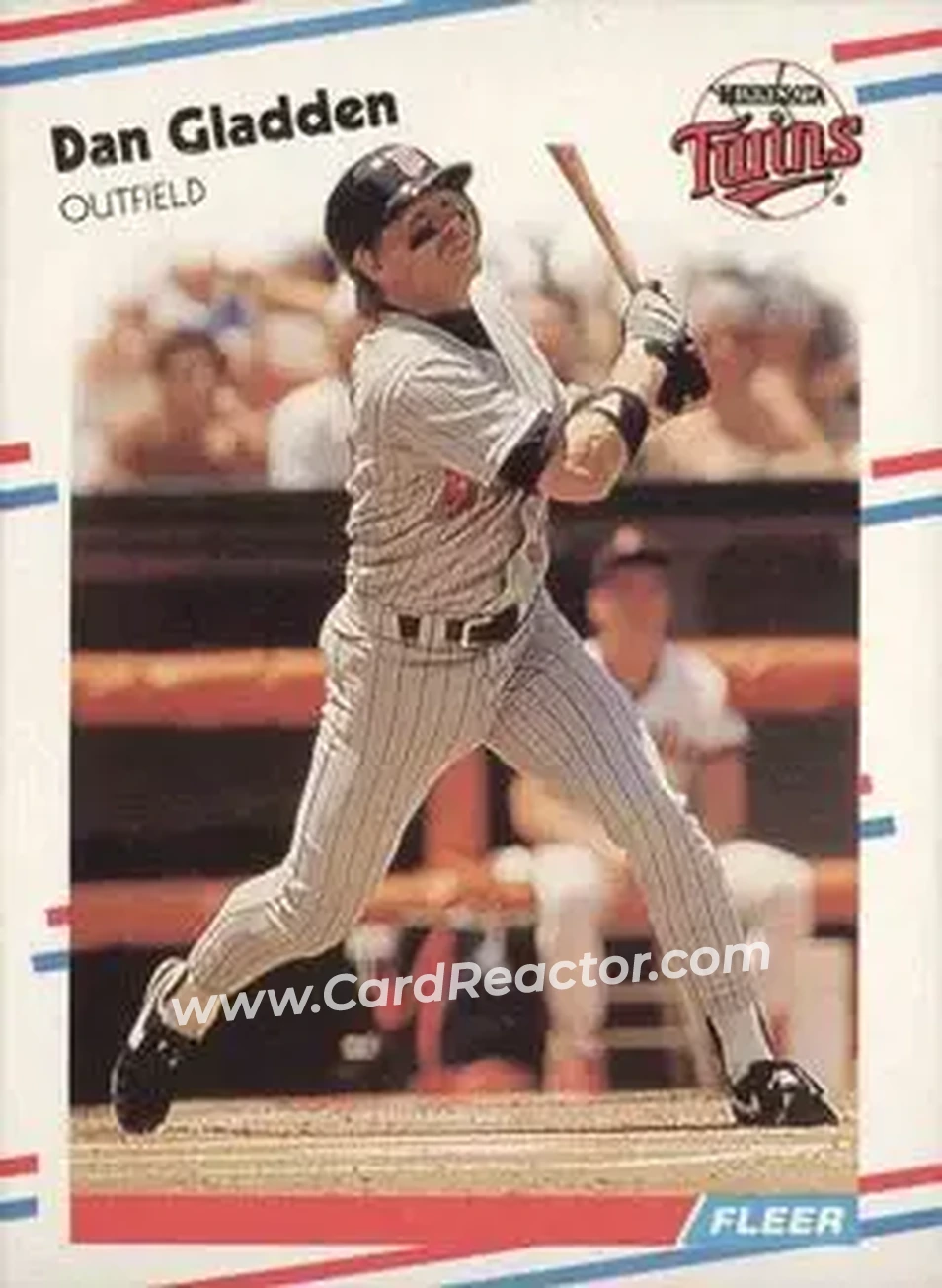 1988 Fleer #12 - Dan Gladden - Minnesota Twins - Front 1988 Fleer #12 - Dan Gladden - Minnesota Twins - Front
