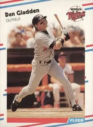 1988 Fleer #12 - Dan Gladden - Minnesota Twins 1988 Fleer #12 - Dan Gladden - Minnesota Twins
