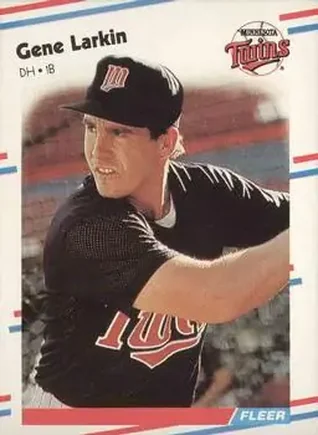 1988 Fleer #14 - Gene Larkin - Minnesota Twins 1988 Fleer #14 - Gene Larkin - Minnesota Twins