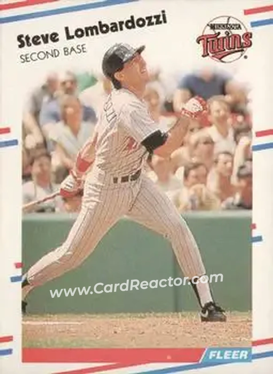 1988 Fleer #16 - Steve Lombardozzi - Minnesota Twins - Front 1988 Fleer #16 - Steve Lombardozzi - Minnesota Twins - Front