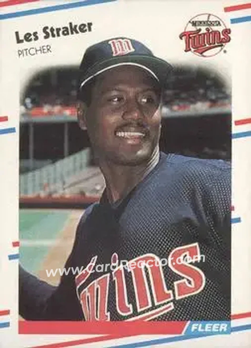 1988 Fleer #24 - Les Straker - Minnesota Twins - Front