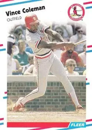1988 Fleer #27 - Vince Coleman - St. Louis Cardinals 1988 Fleer #27 - Vince Coleman - St. Louis Cardinals