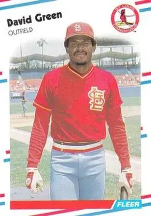 1988 Fleer #34 - David Green - St. Louis Cardinals