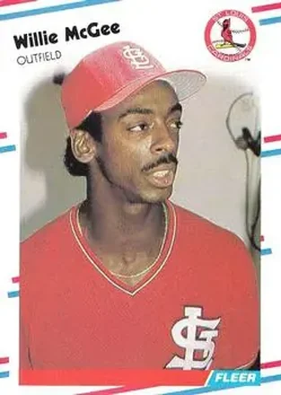 1988 Fleer #42 - Willie McGee - St. Louis Cardinals 1988 Fleer #42 - Willie McGee - St. Louis Cardinals