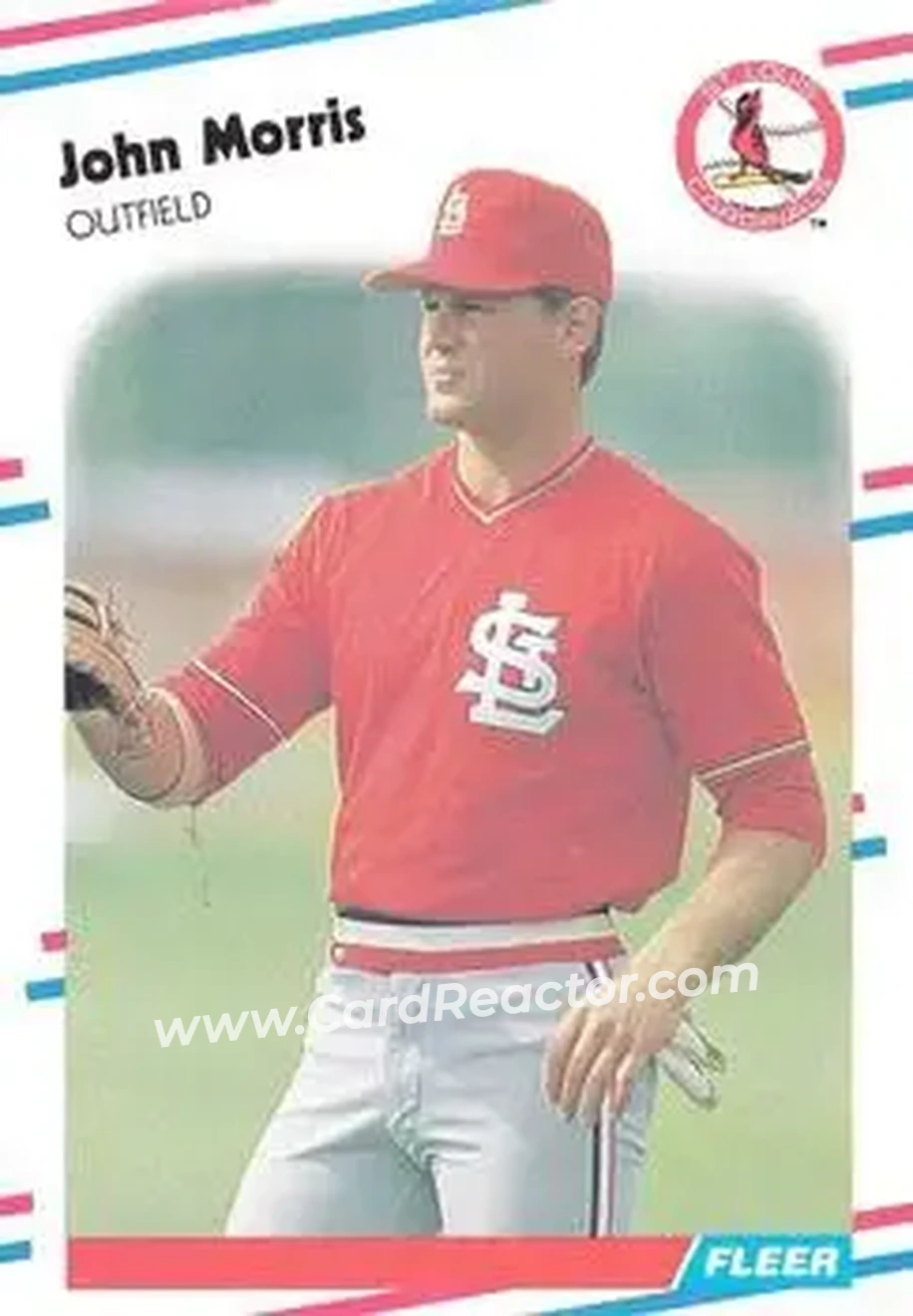 1988 Fleer #43 - John Morris - St. Louis Cardinals - Front