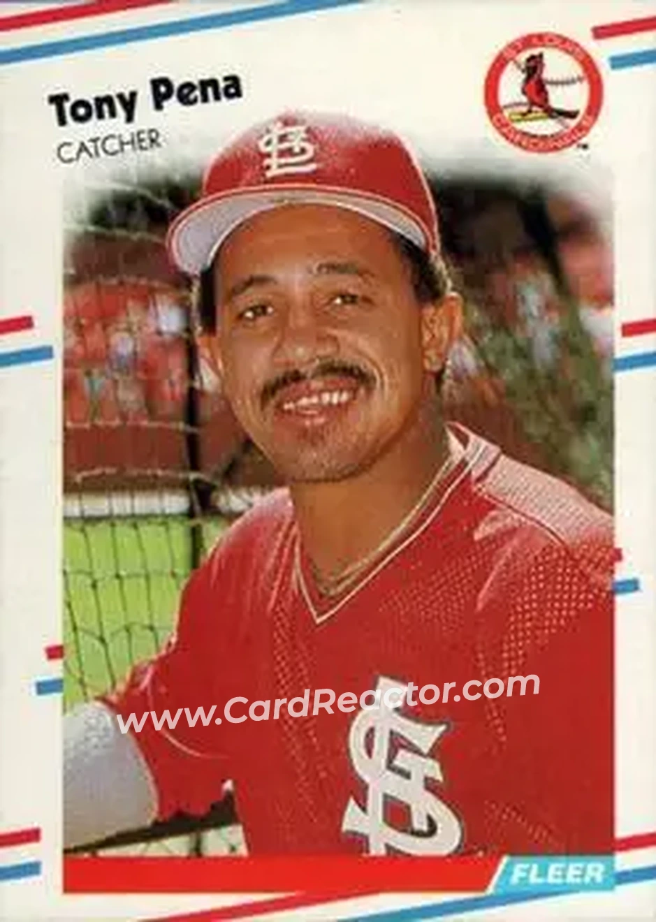 1988 Fleer #45 - Tony Pena - St. Louis Cardinals - Front 1988 Fleer #45 - Tony Pena - St. Louis Cardinals - Front