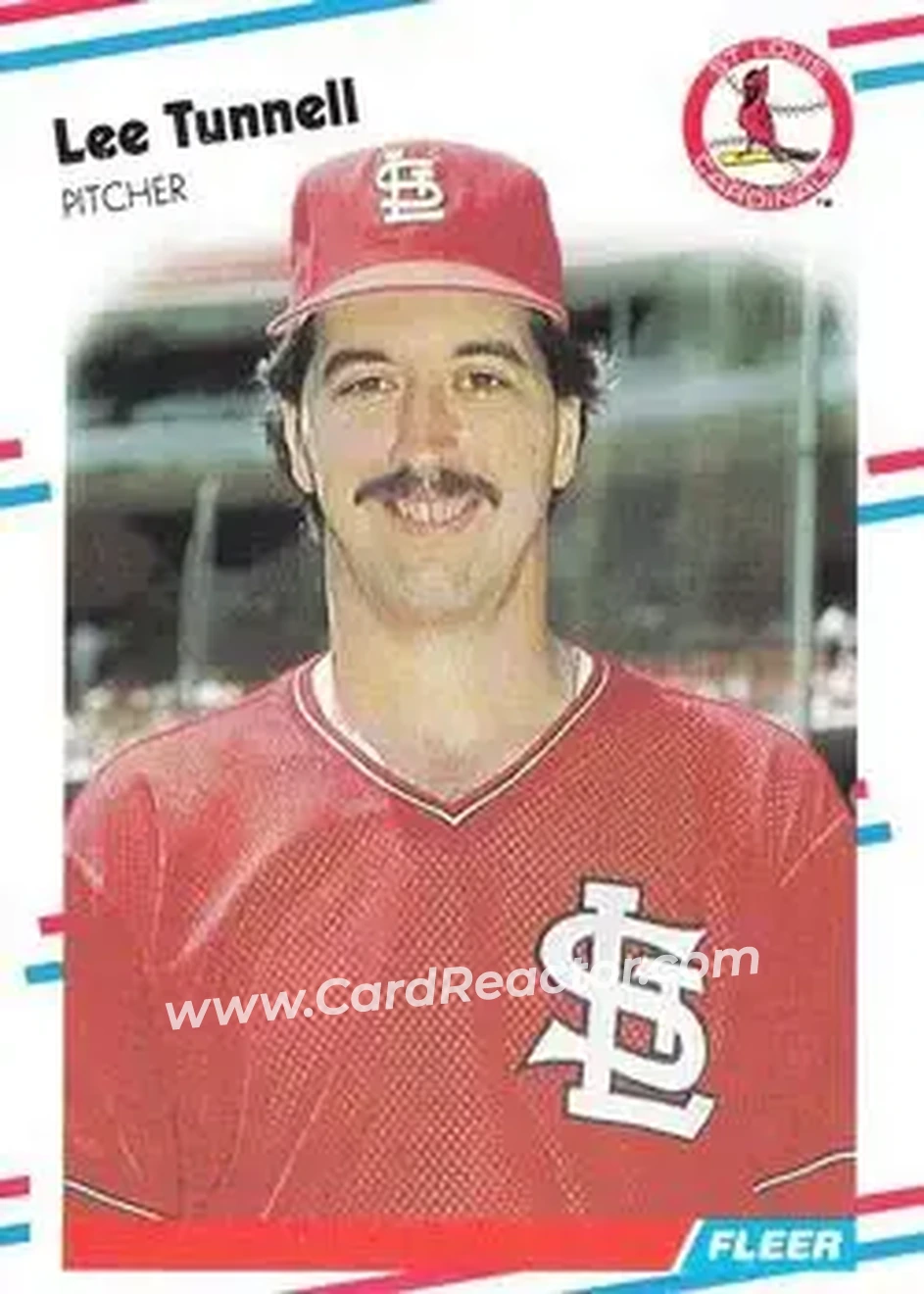 1988 Fleer #49 - Lee Tunnell - St. Louis Cardinals - Front 1988 Fleer #49 - Lee Tunnell - St. Louis Cardinals - Front