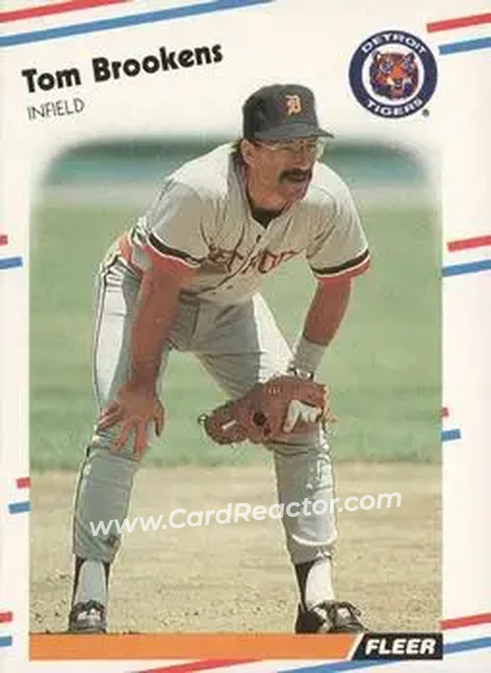 1988 Fleer #53 - Tom Brookens - Detroit Tigers - Front