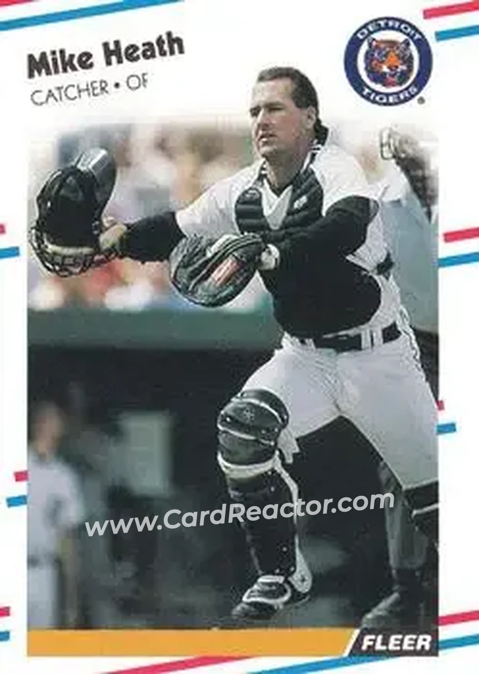 1988 Fleer #56 - Mike Heath - Detroit Tigers - Front