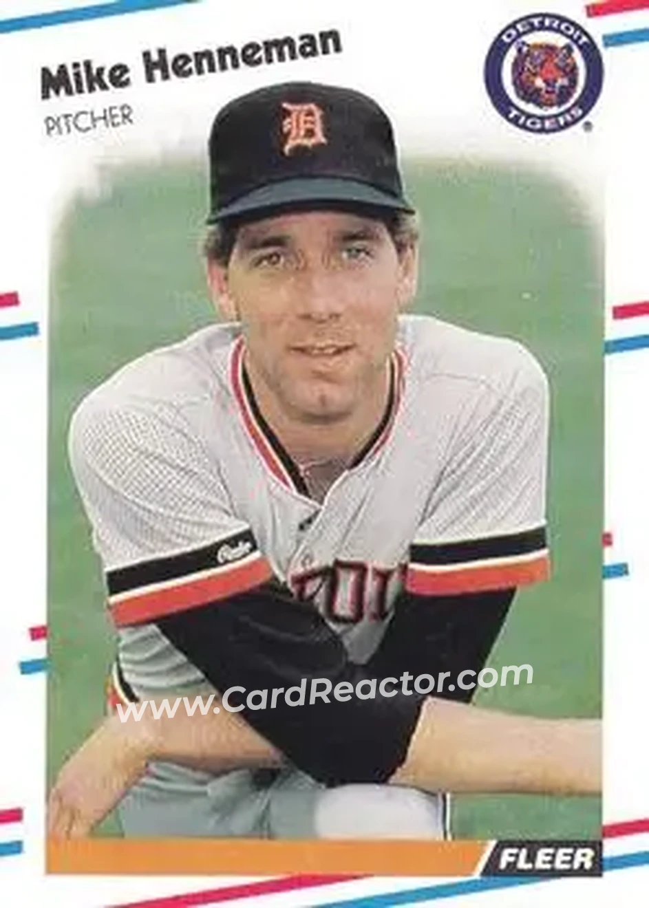1988 Fleer #57 - Mike Henneman - Detroit Tigers - Front