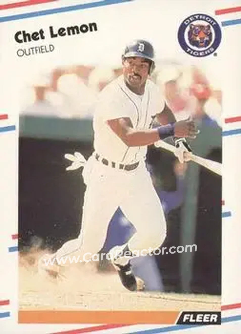 1988 Fleer #61 - Chet Lemon - Detroit Tigers - Front