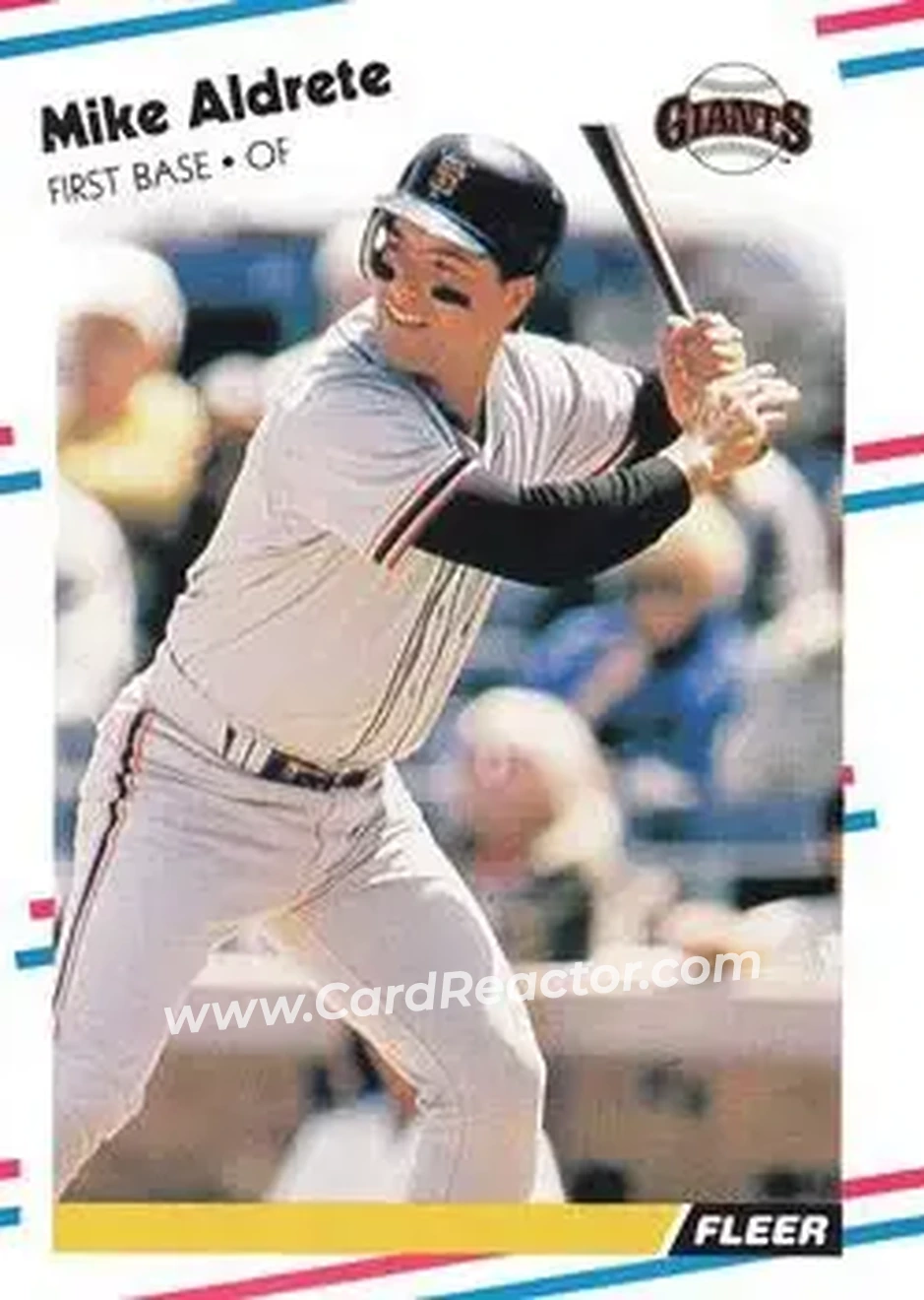 1988 Fleer #76 - Mike Aldrete - San Francisco Giants - Front 1988 Fleer #76 - Mike Aldrete - San Francisco Giants - Front