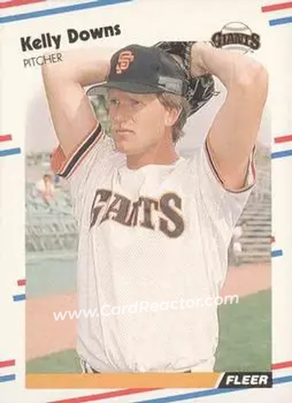 1988 Fleer #80 - Kelly Downs - San Francisco Giants - Front