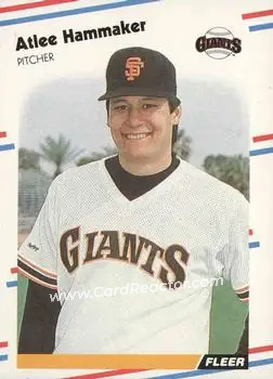 1988 Fleer #83 - Atlee Hammaker - San Francisco Giants - Front 1988 Fleer #83 - Atlee Hammaker - San Francisco Giants - Front