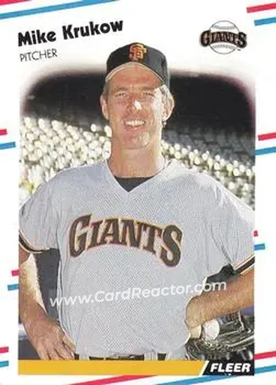 1988 Fleer #85 - Mike Krukow - San Francisco Giants - Front 1988 Fleer #85 - Mike Krukow - San Francisco Giants - Front