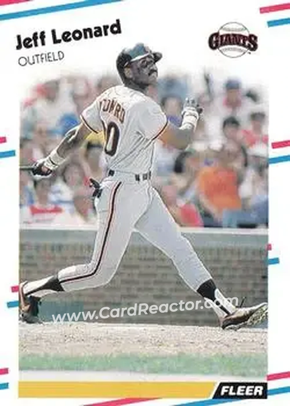 1988 Fleer #88 - Jeff Leonard - San Francisco Giants - Front