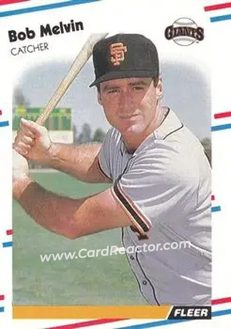 1988 Fleer #91 - Bob Melvin - San Francisco Giants - Front