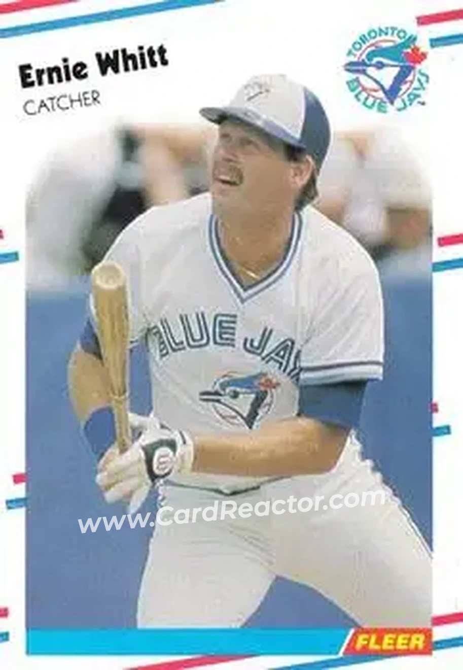 1988 Fleer #126 - Ernie Whitt - Toronto Blue Jays - Front 1988 Fleer #126 - Ernie Whitt - Toronto Blue Jays - Front