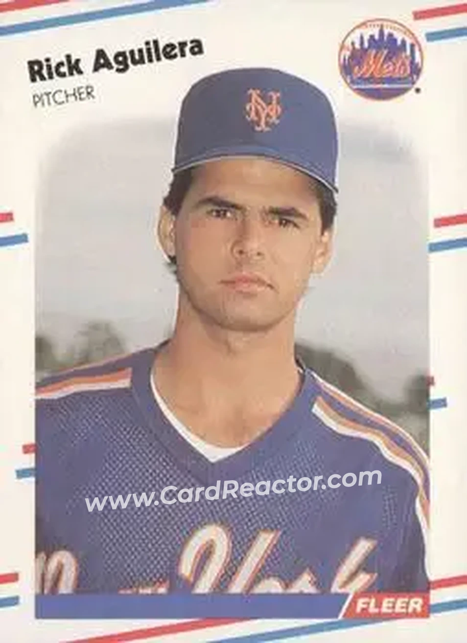 1988 Fleer #127 - Rick Aguilera - New York Mets - Front