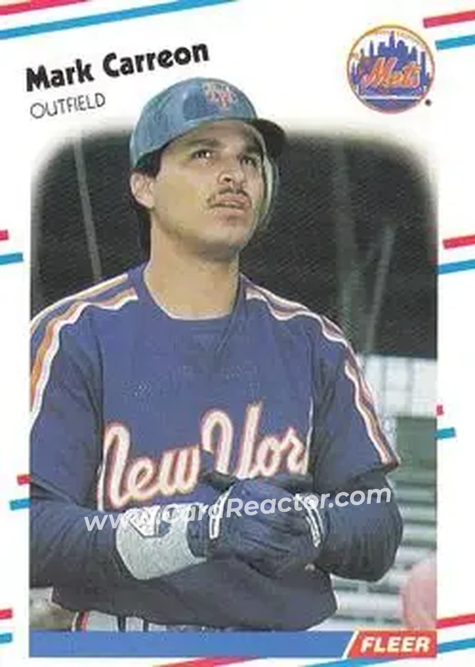 1988 Fleer #129 - Mark Carreon - New York Mets