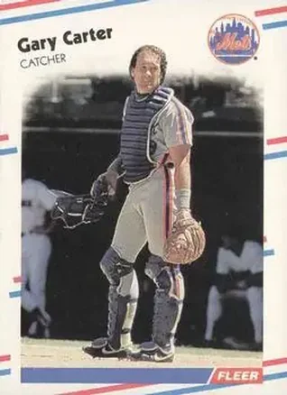 1988 Fleer #130 - Gary Carter - New York Mets 1988 Fleer #130 - Gary Carter - New York Mets