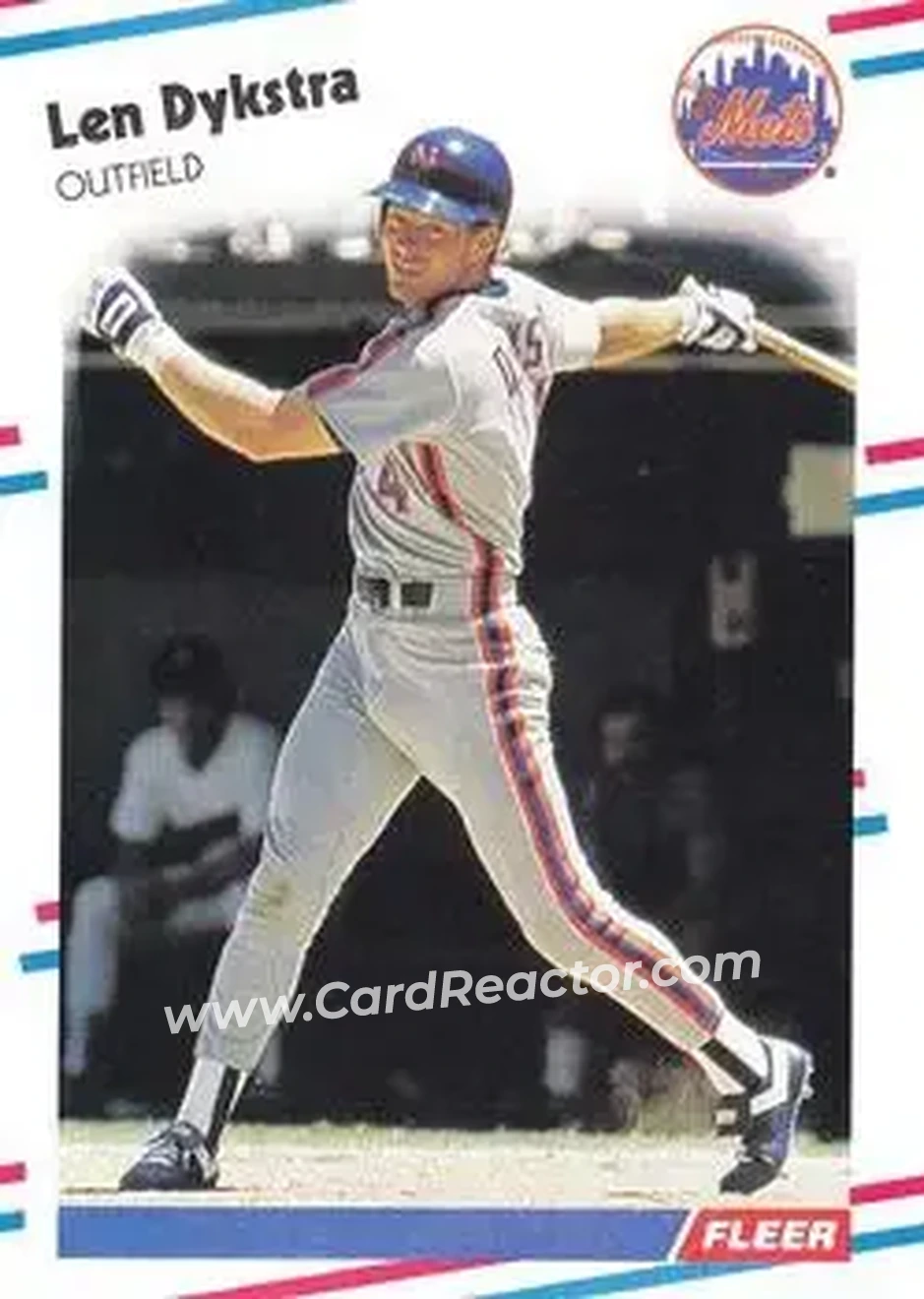 1988 Fleer #133 - Len Dykstra - New York Mets - Front