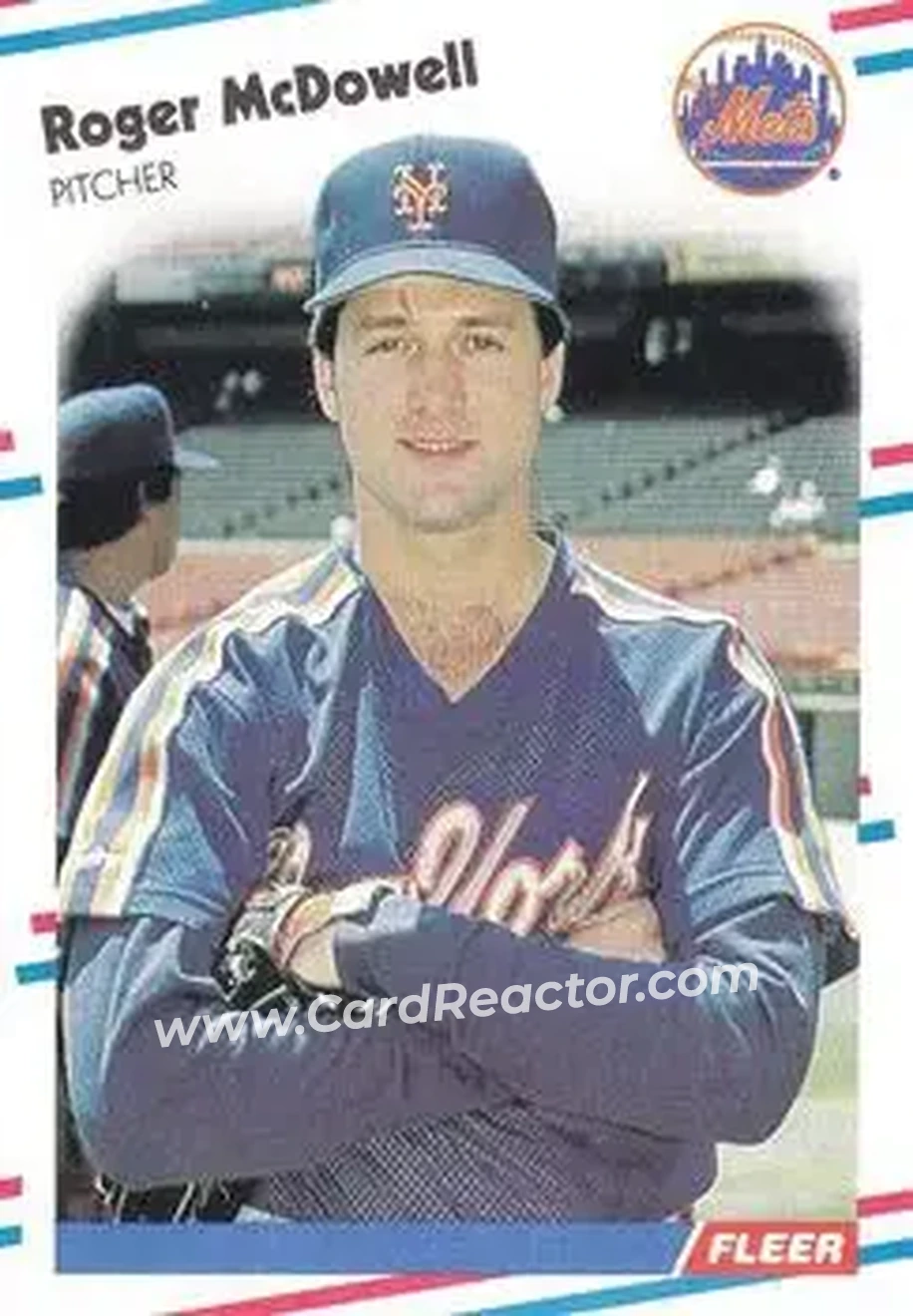 1988 Fleer #142 - Roger McDowell - New York Mets - Front 1988 Fleer #142 - Roger McDowell - New York Mets - Front