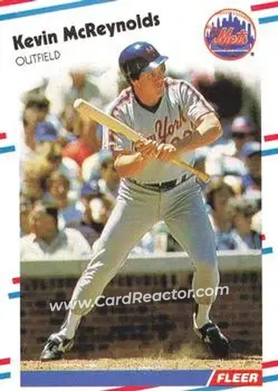 1988 Fleer #143 - Kevin McReynolds - New York Mets - Front 1988 Fleer #143 - Kevin McReynolds - New York Mets - Front