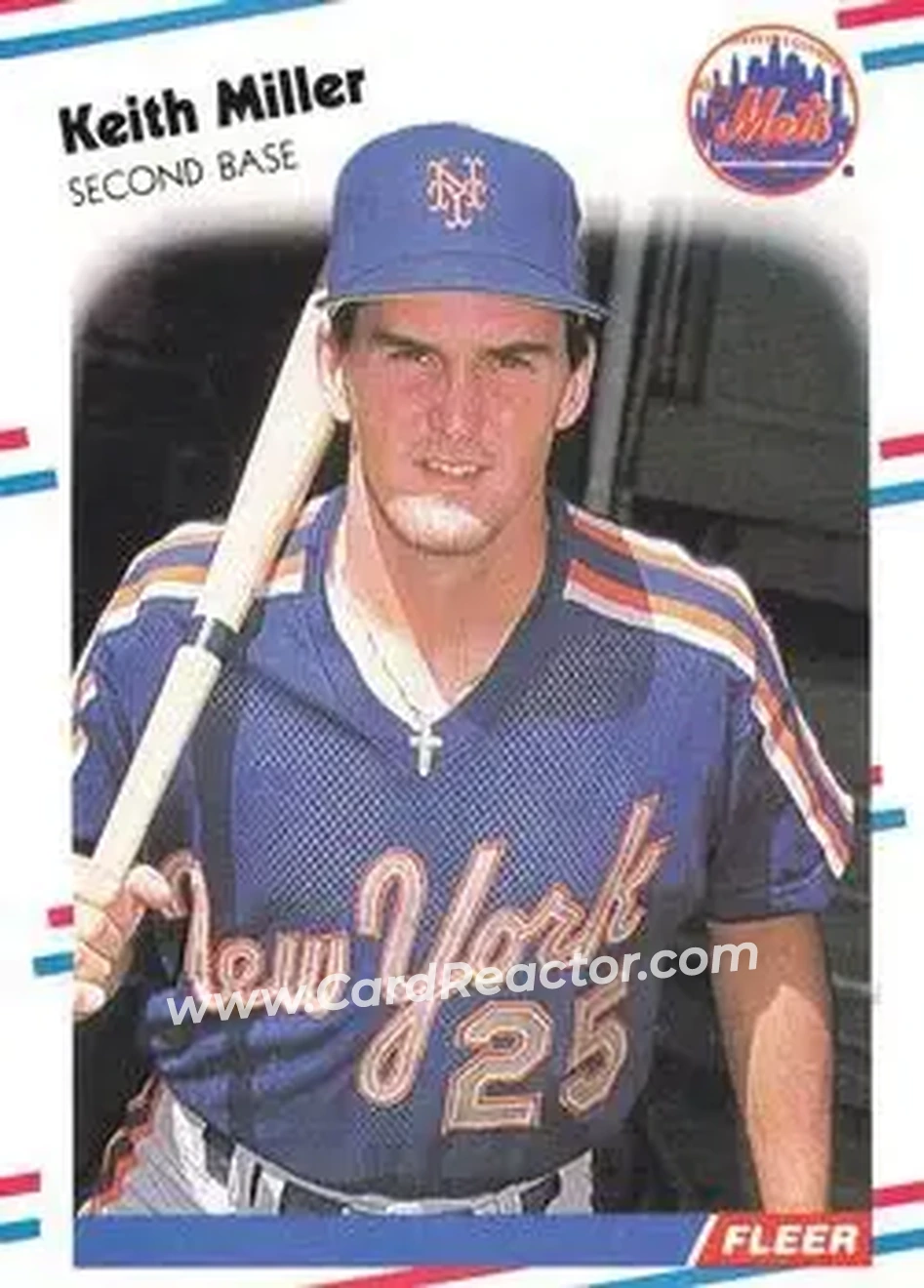 1988 Fleer #144 - Keith Miller - New York Mets - Front
