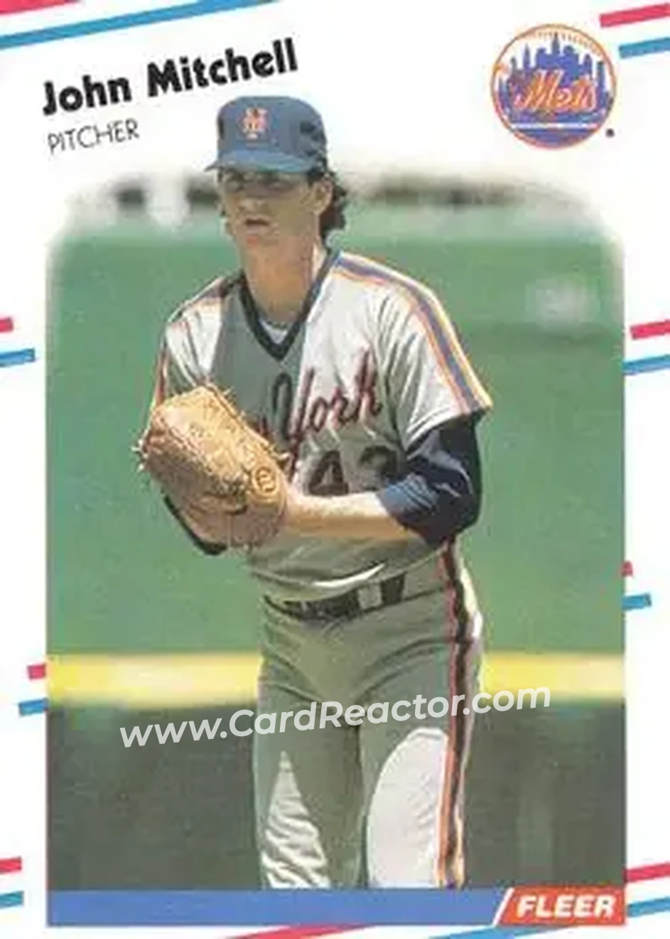 1988 Fleer #145 - John Mitchell - New York Mets - Front 1988 Fleer #145 - John Mitchell - New York Mets - Front