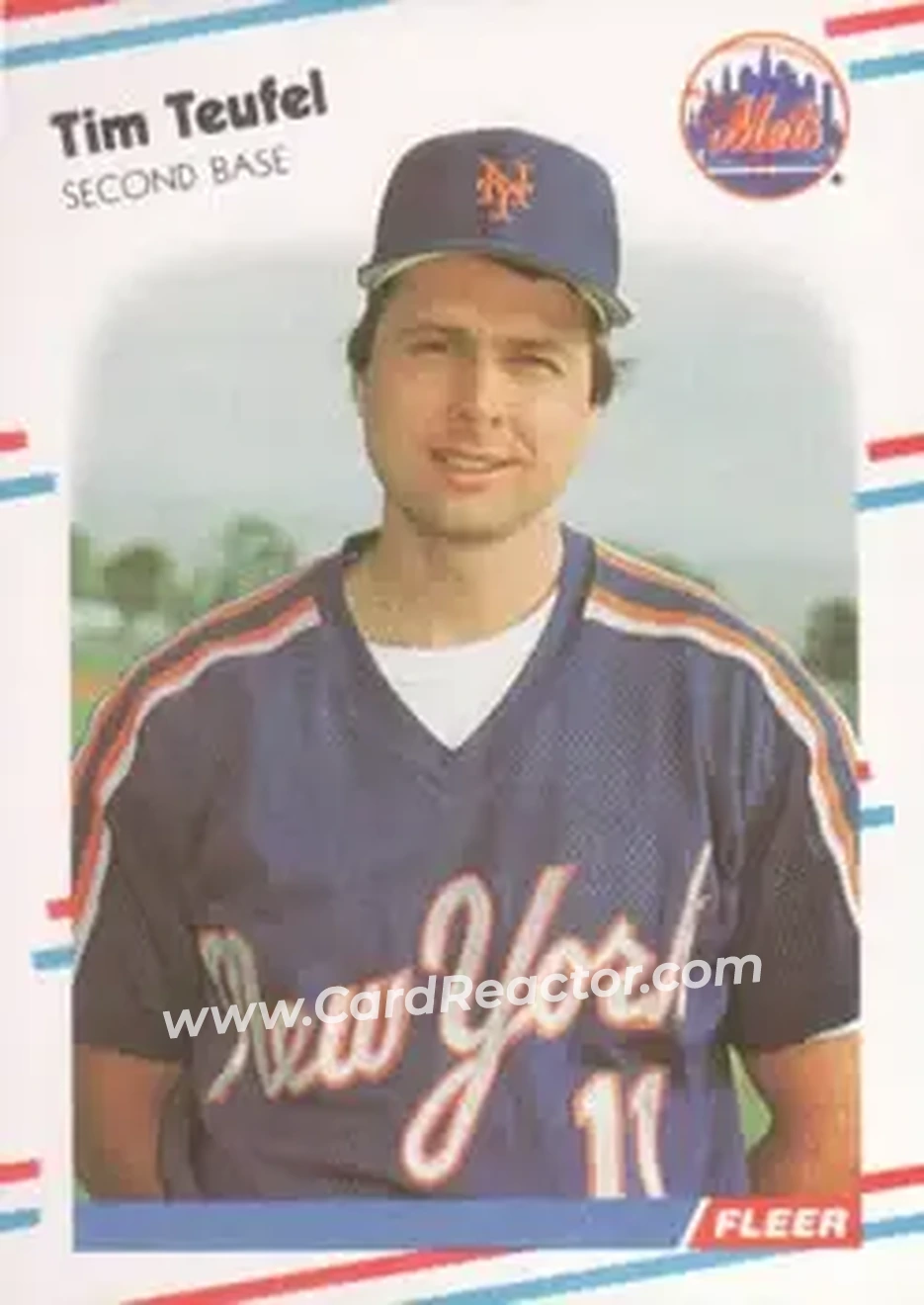1988 Fleer #152 - Tim Teufel - New York Mets - Front