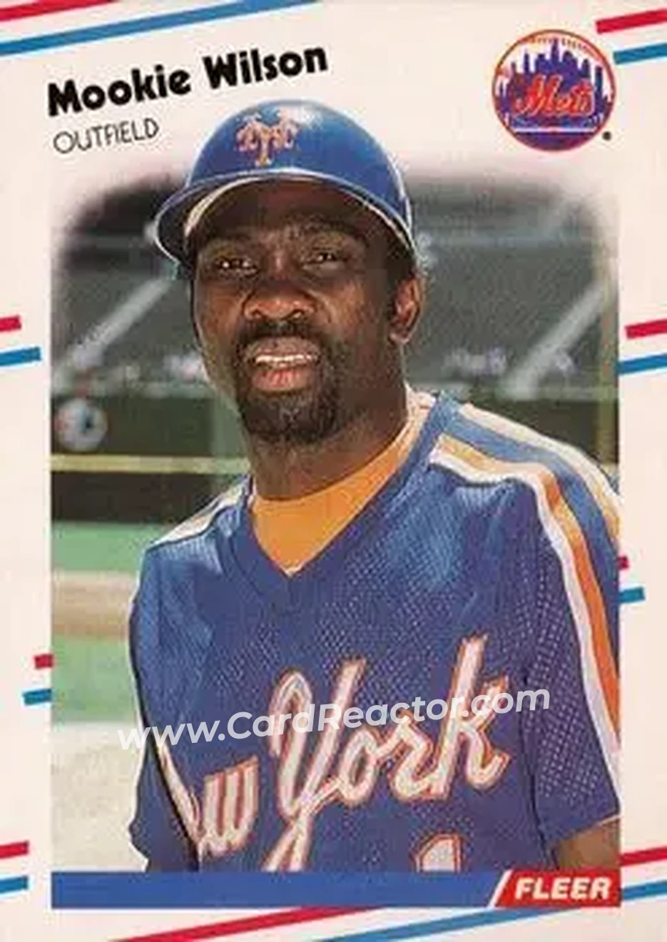 1988 Fleer #154 - Mookie Wilson - New York Mets - Front