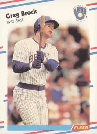 1988 Fleer #158 - Greg Brock - Milwaukee Brewers 1988 Fleer #158 - Greg Brock - Milwaukee Brewers