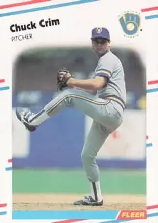 1988 Fleer #162 - Chuck Crim - Milwaukee Brewers
