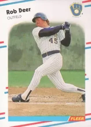 1988 Fleer #163 - Rob Deer - Milwaukee Brewers 1988 Fleer #163 - Rob Deer - Milwaukee Brewers