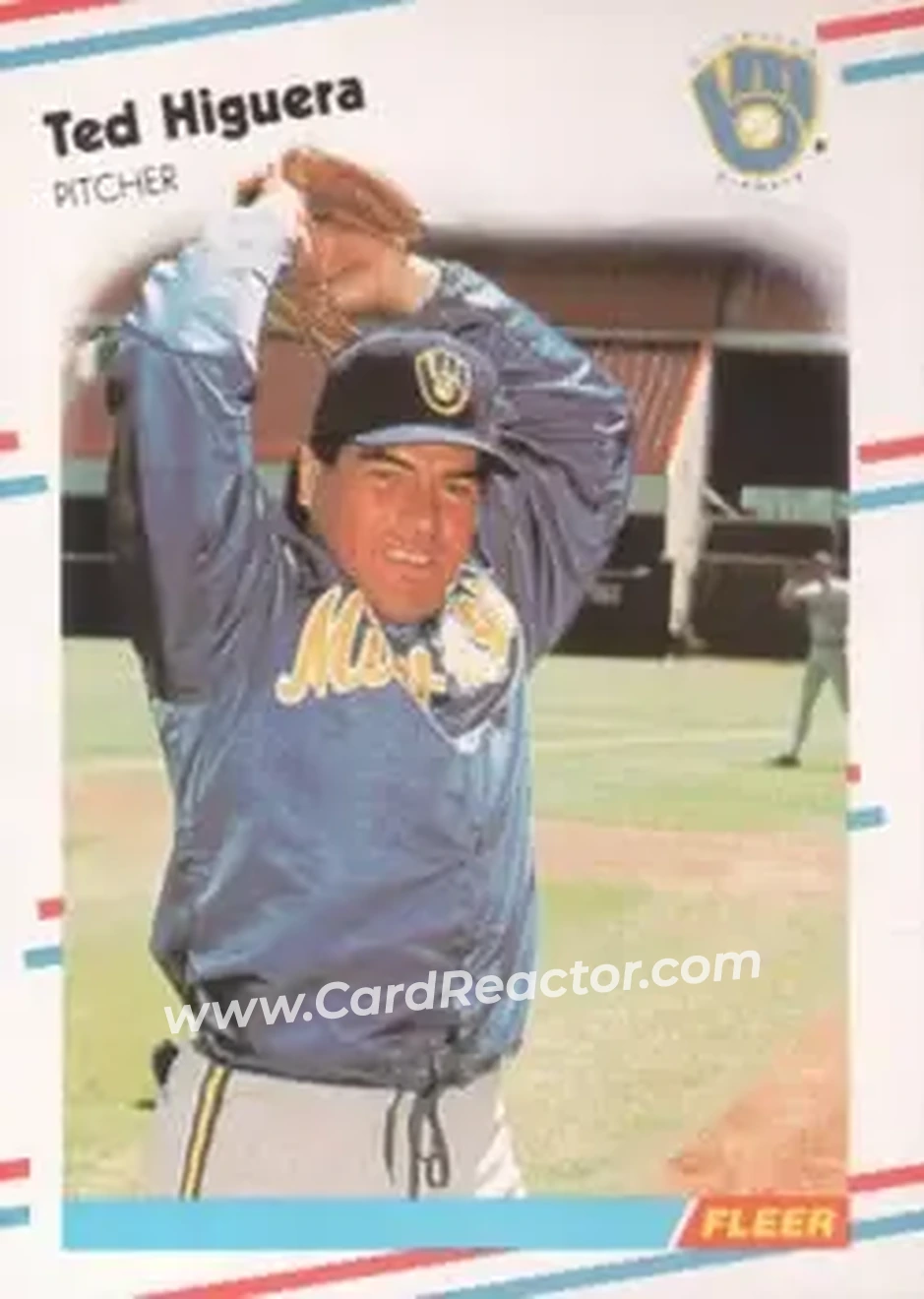 1988 Fleer #166 - Teddy Higuera - Milwaukee Brewers - Front 1988 Fleer #166 - Teddy Higuera - Milwaukee Brewers - Front