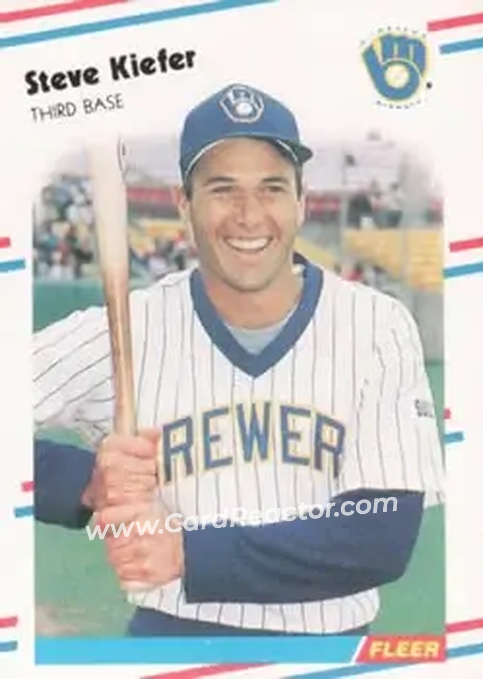 1988 Fleer #167 - Steve Kiefer - Milwaukee Brewers - Front