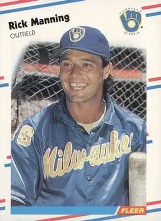 1988 Fleer #168 - Rick Manning - Milwaukee Brewers