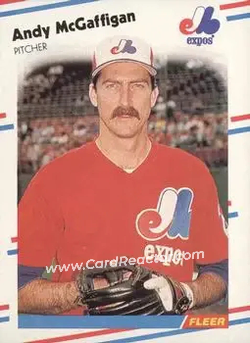 1988 Fleer #190 - Andy McGaffigan - Montreal Expos - Front