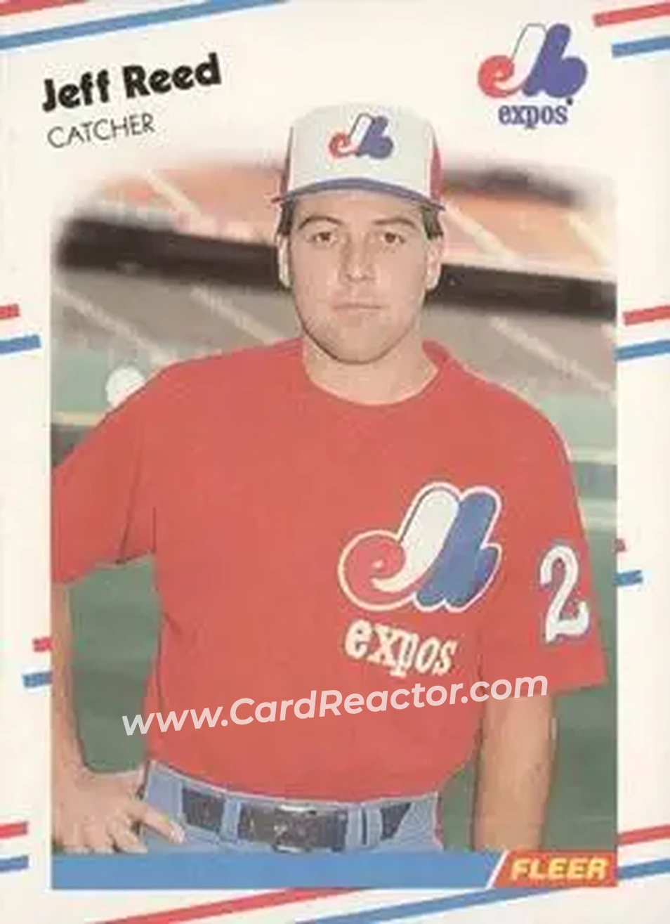 1988 Fleer #194 - Jeff Reed - Montreal Expos - Front 1988 Fleer #194 - Jeff Reed - Montreal Expos - Front