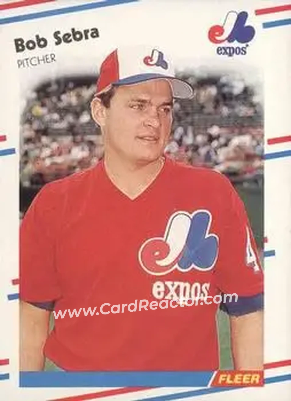 1988 Fleer #195 - Bob Sebra - Montreal Expos - Front 1988 Fleer #195 - Bob Sebra - Montreal Expos - Front